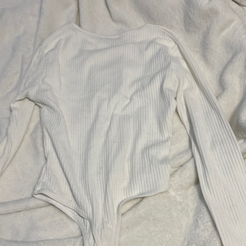 Missguided White Ribbed Bodysuit - Picture 3 of 3